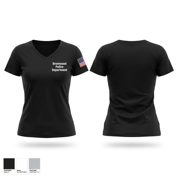 Womens Short Sleeve Vneck Shirt, Brentwood Police Department, Police, Teamtime, Team time, sublimation, custom sports apparel, team uniforms, spirit wear, spiritwear, sports uniforms, custom shirts, team store, custom team store, fundraiser sports, apparel fundraiser