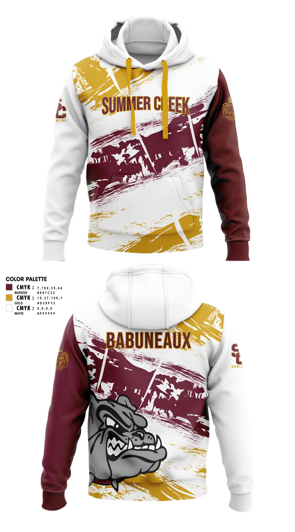 Hoodie, Summer Creek High School Bowling, Bowling, Teamtime, Team time, sublimation, custom sports apparel, team uniforms, spirit wear, spiritwear, sports uniforms, custom shirts, team store, custom team store, fundraiser sports, apparel fundraiser