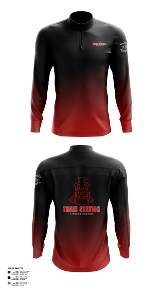 Quarter Zip Jacket, Train Station Fight Club, Spirit Store, Teamtime, Team time, sublimation, custom sports apparel, team uniforms, spirit wear, spiritwear, sports uniforms, custom shirts, team store, custom team store, fundraiser sports, apparel fundraiser