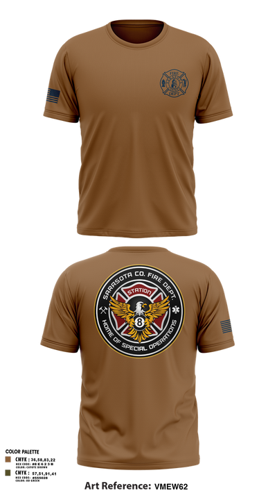 Sarasota County Fire Department 14494390 Old School Cotton Feel Shirt - 11
