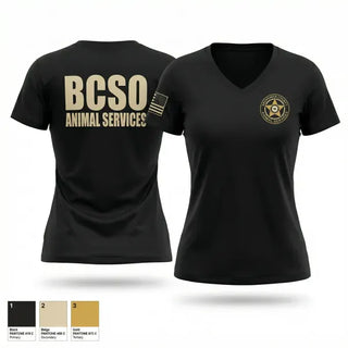 Womens Short Sleeve Vneck Shirt, Brunswick County Sheriff - Animal Protective Services, Police, Teamtime, Team time, sublimation, custom sports apparel, team uniforms, spirit wear, spiritwear, sports uniforms, custom shirts, team store, custom team store, fundraiser sports, apparel fundraiser