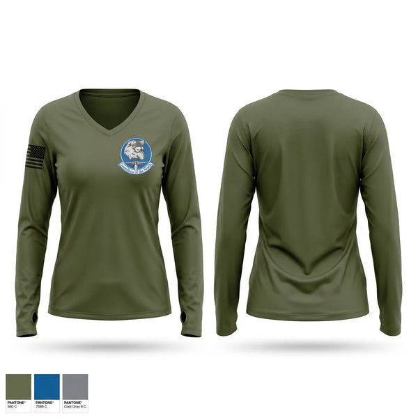 Womens Long Sleeve Vneck Shirt, Guardians of the North, Air Force, Teamtime, Team time, sublimation, custom sports apparel, team uniforms, spirit wear, spiritwear, sports uniforms, custom shirts, team store, custom team store, fundraiser sports, apparel fundraiser