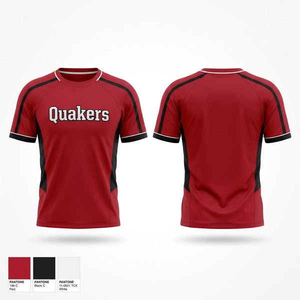 Short Sleeve Performance Shirt, Quakers, Softball, Teamtime, Team time, sublimation, custom sports apparel, team uniforms, spirit wear, spiritwear, sports uniforms, custom shirts, team store, custom team store, fundraiser sports, apparel fundraiser