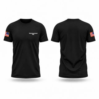 Old School Cotton Feel Shirt, Westmoreland PD, Police, Teamtime, Team time, sublimation, custom sports apparel, team uniforms, spirit wear, spiritwear, sports uniforms, custom shirts, team store, custom team store, fundraiser sports, apparel fundraiser