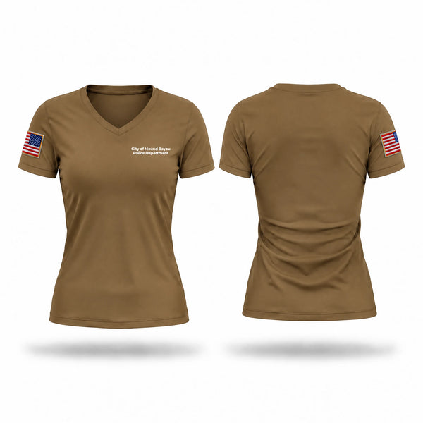 City of Mound Bayou Police Department Women's Short Sleeve V-neck Shirt - 1