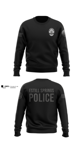 Crew Neck Sweatshirt, Estill Springs Police, Police, Teamtime, Team time, sublimation, custom sports apparel, team uniforms, spirit wear, spiritwear, sports uniforms, custom shirts, team store, custom team store, fundraiser sports, apparel fundraiser