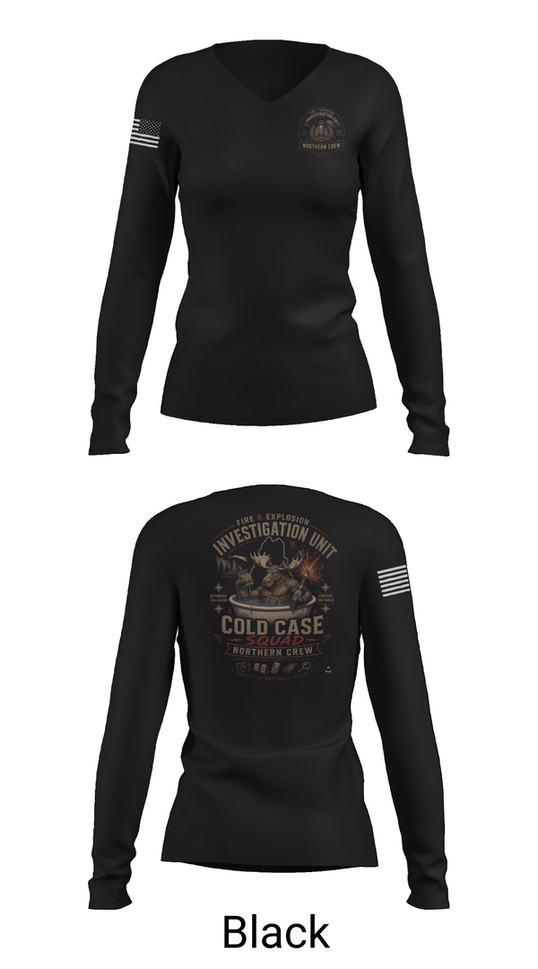 Womens Long Sleeve Vneck Shirt, FMO- North, Police, Teamtime, Team time, sublimation, custom sports apparel, team uniforms, spirit wear, spiritwear, sports uniforms, custom shirts, team store, custom team store, fundraiser sports, apparel fundraiser