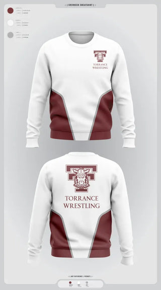 Crew Neck Sweatshirt, Torrance Wrestling, Wrestling, Teamtime, Team time, sublimation, custom sports apparel, team uniforms, spirit wear, spiritwear, sports uniforms, custom shirts, team store, custom team store, fundraiser sports, apparel fundraiser
