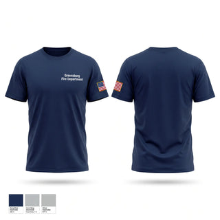 Old School Cotton Feel Shirt, Greensburg Fire Department, Fire Department, Teamtime, Team time, sublimation, custom sports apparel, team uniforms, spirit wear, spiritwear, sports uniforms, custom shirts, team store, custom team store, fundraiser sports, apparel fundraiser