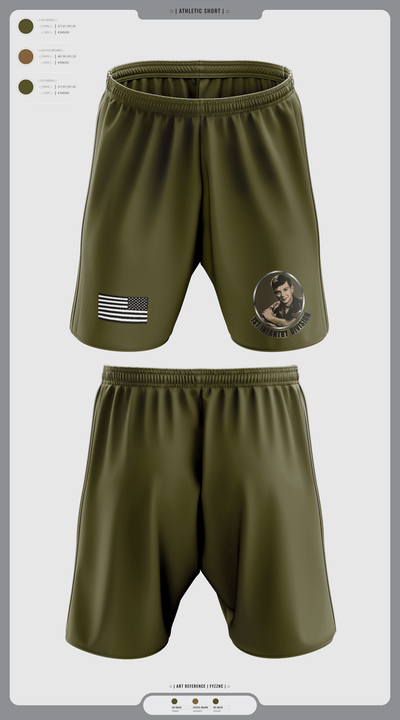 1st Infantry Division 4705595 Athletic Shorts With Pockets - 1