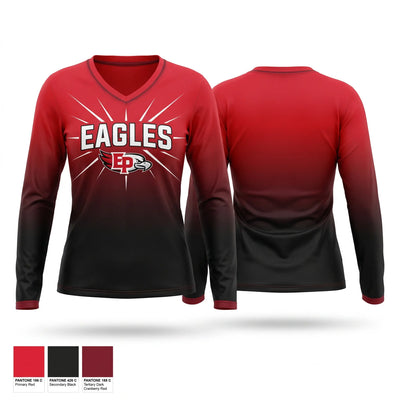 EP Eagles Women's Long Sleeve V-neck Shirt - 1