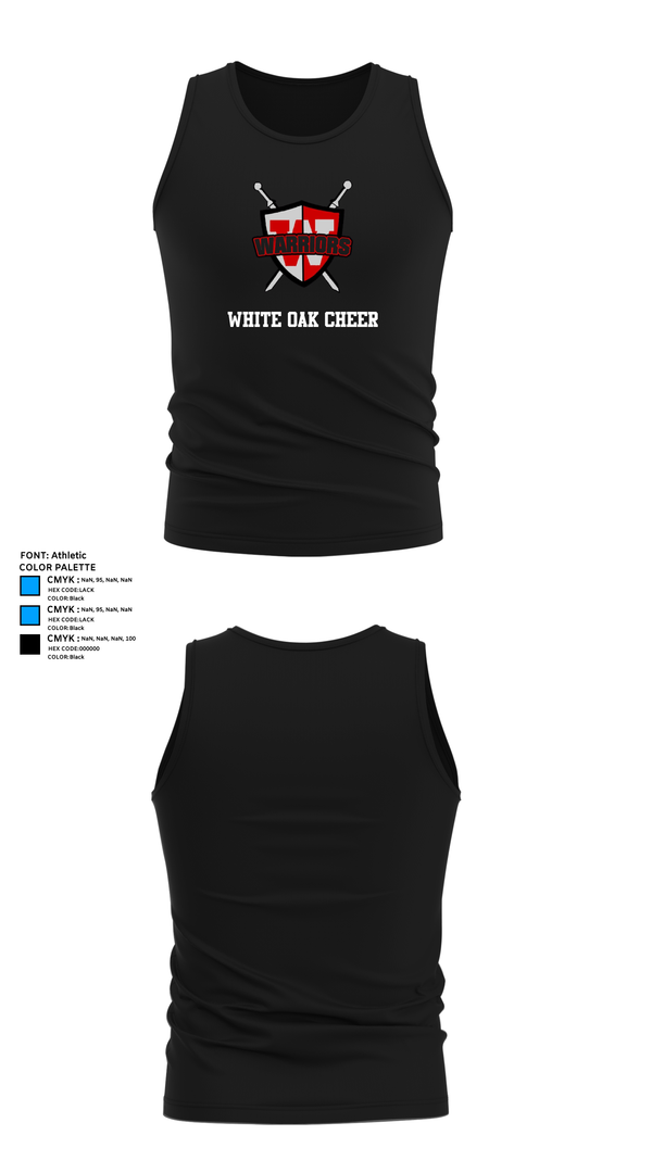 Tank Top, White Oak Cheer, Cheer, Teamtime, Team time, sublimation, custom sports apparel, team uniforms, spirit wear, spiritwear, sports uniforms, custom shirts, team store, custom team store, fundraiser sports, apparel fundraiser