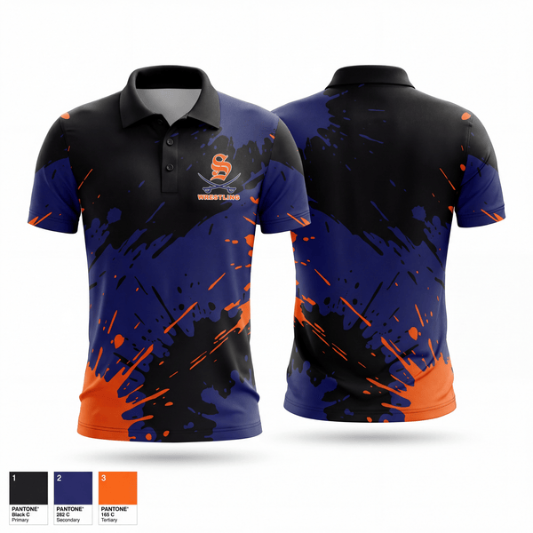 Short Sleeve Performance Polo, Cavalier Wrestling, Wrestling, Teamtime, Team time, sublimation, custom sports apparel, team uniforms, spirit wear, spiritwear, sports uniforms, custom shirts, team store, custom team store, fundraiser sports, apparel fundraiser
