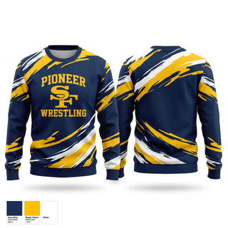 Crew Neck Sweatshirt, Pioneers, Wrestling, Teamtime, Team time, sublimation, custom sports apparel, team uniforms, spirit wear, spiritwear, sports uniforms, custom shirts, team store, custom team store, fundraiser sports, apparel fundraiser