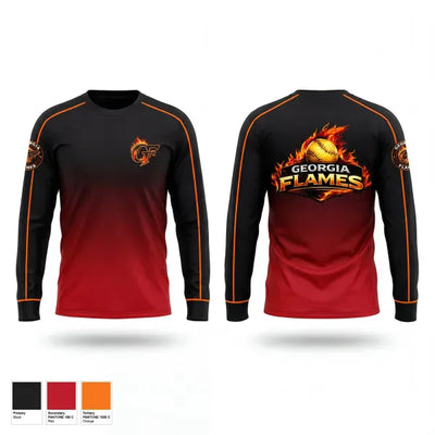 Georgia Flames 97839572 Long Sleeve Performance Shirt 1