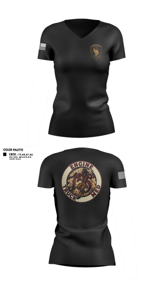 Womens Short Sleeve Vneck Shirt, Full House, Fire Department, Teamtime, Team time, sublimation, custom sports apparel, team uniforms, spirit wear, spiritwear, sports uniforms, custom shirts, team store, custom team store, fundraiser sports, apparel fundraiser