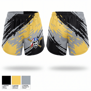 Womens Shorts, Newark Piratas, Baseball, Teamtime, Team time, sublimation, custom sports apparel, team uniforms, spirit wear, spiritwear, sports uniforms, custom shirts, team store, custom team store, fundraiser sports, apparel fundraiser