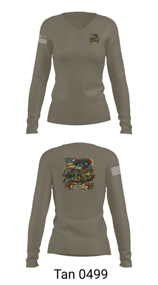 Womens Long Sleeve Vneck Shirt, Betta Fish, Army, Teamtime, Team time, sublimation, custom sports apparel, team uniforms, spirit wear, spiritwear, sports uniforms, custom shirts, team store, custom team store, fundraiser sports, apparel fundraiser