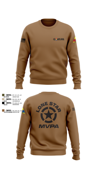 Crew Neck Sweatshirt, Lone Star MVPA, , Teamtime, Team time, sublimation, custom sports apparel, team uniforms, spirit wear, spiritwear, sports uniforms, custom shirts, team store, custom team store, fundraiser sports, apparel fundraiser