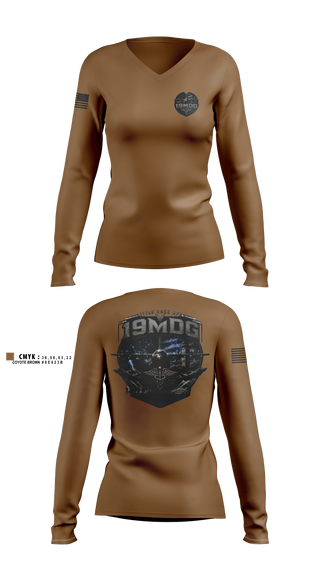 Womens Long Sleeve Vneck Shirt, 19MDG, EMS/EMT, Teamtime, Team time, sublimation, custom sports apparel, team uniforms, spirit wear, spiritwear, sports uniforms, custom shirts, team store, custom team store, fundraiser sports, apparel fundraiser