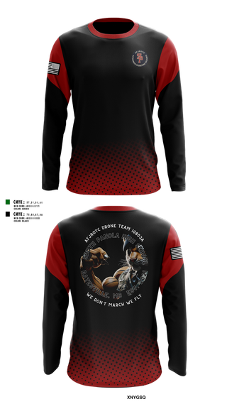 Long Sleeve Performance Shirt, AFJROTC MS-081 DRONE TEAM, , Teamtime, Team time, sublimation, custom sports apparel, team uniforms, spirit wear, spiritwear, sports uniforms, custom shirts, team store, custom team store, fundraiser sports, apparel fundraiser