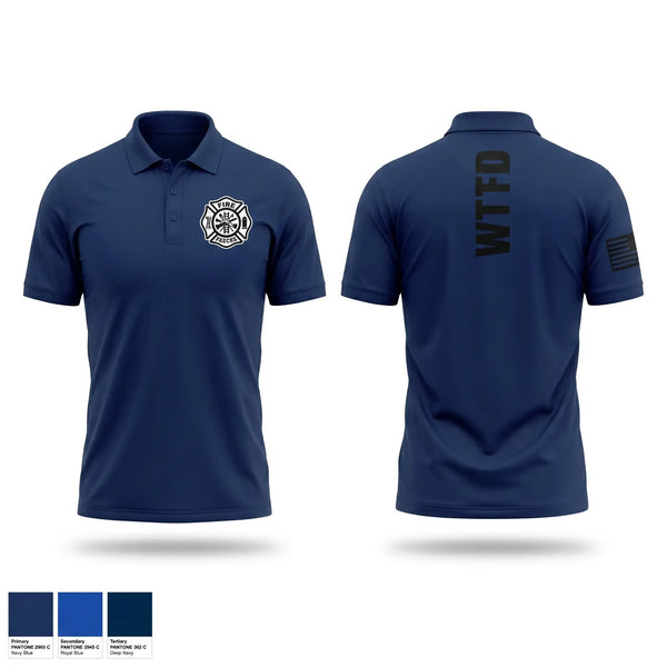 Short Sleeve Performance Polo, Wayne Twp / Grass Creek Fire Dept, Fire Department, Teamtime, Team time, sublimation, custom sports apparel, team uniforms, spirit wear, spiritwear, sports uniforms, custom shirts, team store, custom team store, fundraiser sports, apparel fundraiser