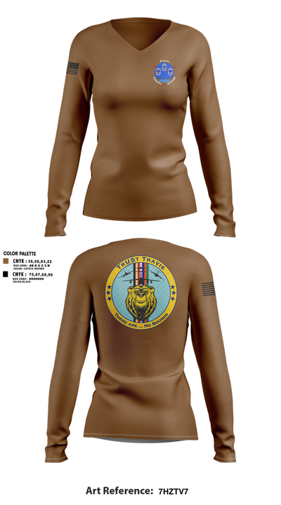 60 LRS 51747524 Women's Long Sleeve V-neck Shirt - 2