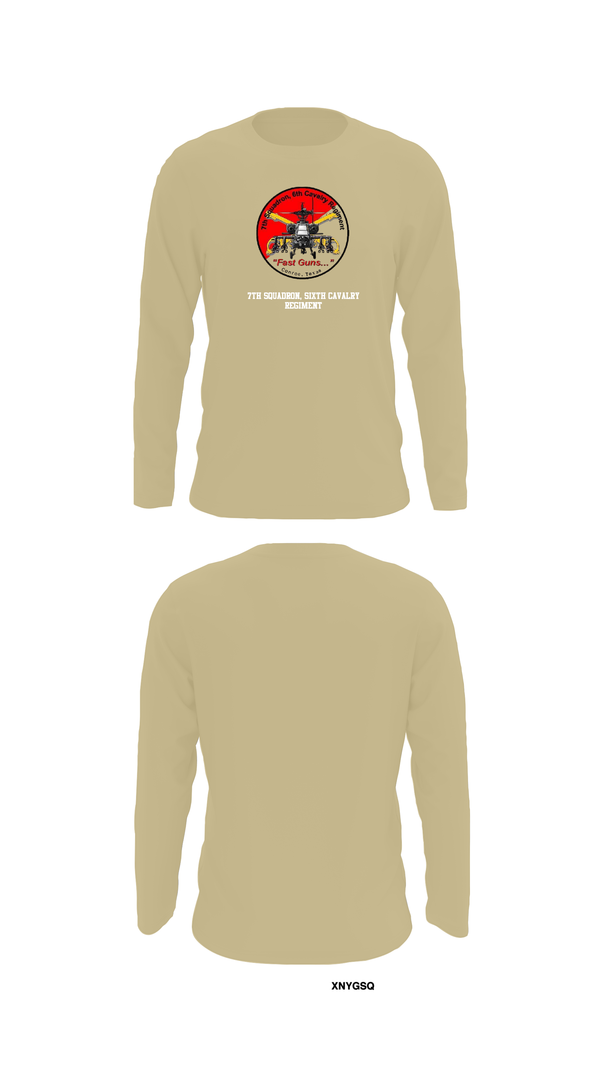 Long Sleeve Performance Shirt, 7th Squadron, Sixth Cavalry Regiment, , Teamtime, Team time, sublimation, custom sports apparel, team uniforms, spirit wear, spiritwear, sports uniforms, custom shirts, team store, custom team store, fundraiser sports, apparel fundraiser
