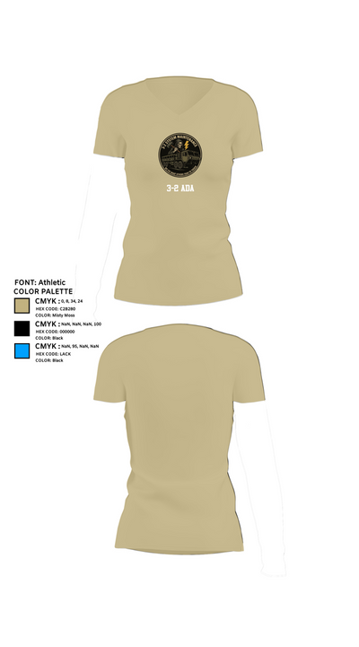 3-2 ADA 51823932 Women's Short Sleeve V-neck Shirt - 84