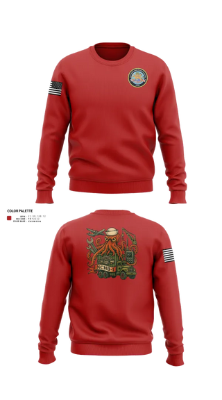Crew Neck Sweatshirt, Navy Cargo Handling Battalion One, Navy, Teamtime, Team time, sublimation, custom sports apparel, team uniforms, spirit wear, spiritwear, sports uniforms, custom shirts, team store, custom team store, fundraiser sports, apparel fundraiser