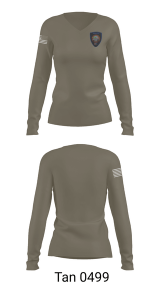 Womens Long Sleeve Vneck Shirt, Gorham Police Department, Police, Teamtime, Team time, sublimation, custom sports apparel, team uniforms, spirit wear, spiritwear, sports uniforms, custom shirts, team store, custom team store, fundraiser sports, apparel fundraiser