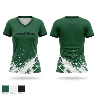 Womens Short Sleeve Vneck Shirt, Norwalk Bears, , Teamtime, Team time, sublimation, custom sports apparel, team uniforms, spirit wear, spiritwear, sports uniforms, custom shirts, team store, custom team store, fundraiser sports, apparel fundraiser