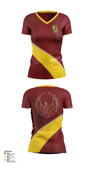 Womens Short Sleeve Vneck Shirt, Renaissance High School, Army, Teamtime, Team time, sublimation, custom sports apparel, team uniforms, spirit wear, spiritwear, sports uniforms, custom shirts, team store, custom team store, fundraiser sports, apparel fundraiser