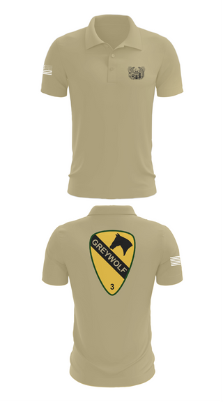 Short Sleeve Performance Polo, 1st cav Div 3abct, , Teamtime, Team time, sublimation, custom sports apparel, team uniforms, spirit wear, spiritwear, sports uniforms, custom shirts, team store, custom team store, fundraiser sports, apparel fundraiser