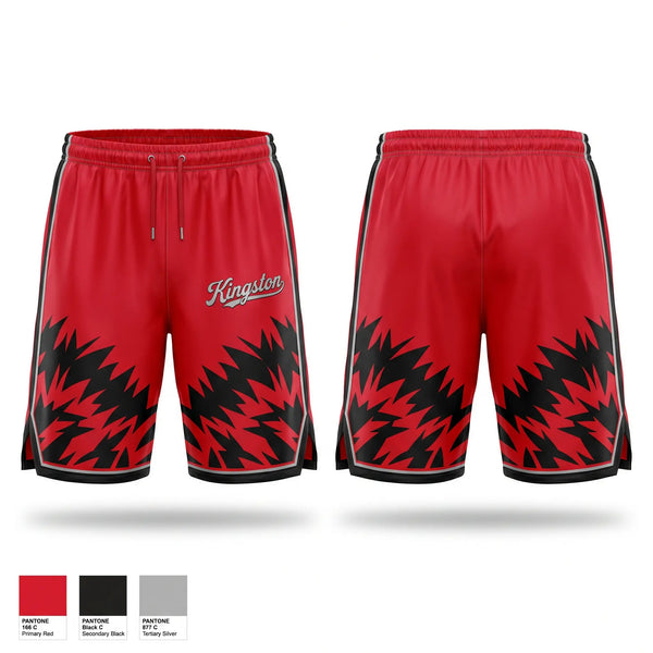 Track Shorts, Kingston Redskins, Baseball, Teamtime, Team time, sublimation, custom sports apparel, team uniforms, spirit wear, spiritwear, sports uniforms, custom shirts, team store, custom team store, fundraiser sports, apparel fundraiser
