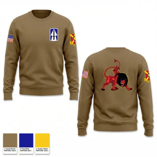 Crew Neck Sweatshirt, Charlie’s Battery 1st Battalion 163rd Field Artillery Division, National Guard, Teamtime, Team time, sublimation, custom sports apparel, team uniforms, spirit wear, spiritwear, sports uniforms, custom shirts, team store, custom team store, fundraiser sports, apparel fundraiser