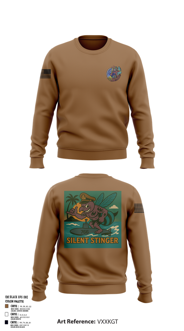 Crew Neck Sweatshirt, USS CHARLOTTE SSN 766, Navy, Teamtime, Team time, sublimation, custom sports apparel, team uniforms, spirit wear, spiritwear, sports uniforms, custom shirts, team store, custom team store, fundraiser sports, apparel fundraiser