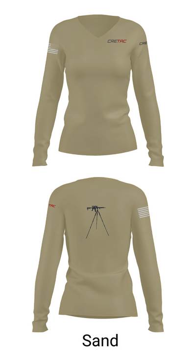 CRETAC Europe 67306951 Women's Long Sleeve V-neck Shirt - 92