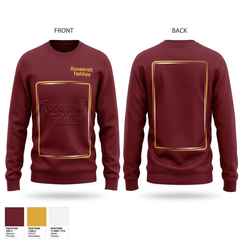 Crew Neck Sweatshirt, Roosevelt Teddies, Women's Basketball, Teamtime, Team time, sublimation, custom sports apparel, team uniforms, spirit wear, spiritwear, sports uniforms, custom shirts, team store, custom team store, fundraiser sports, apparel fundraiser