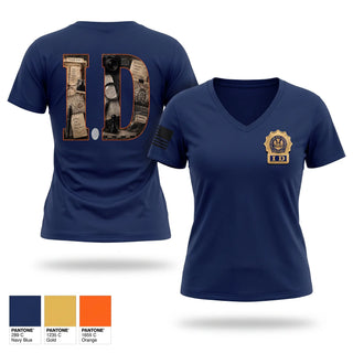 Womens Short Sleeve Vneck Shirt, Investigation Division, Police, Teamtime, Team time, sublimation, custom sports apparel, team uniforms, spirit wear, spiritwear, sports uniforms, custom shirts, team store, custom team store, fundraiser sports, apparel fundraiser