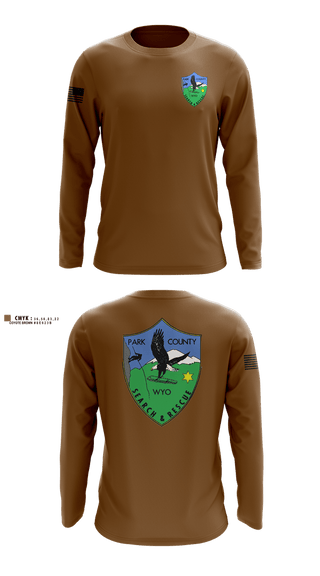 Long Sleeve Performance Shirt, Park County Search and rescue, EMS/EMT, Teamtime, Team time, sublimation, custom sports apparel, team uniforms, spirit wear, spiritwear, sports uniforms, custom shirts, team store, custom team store, fundraiser sports, apparel fundraiser