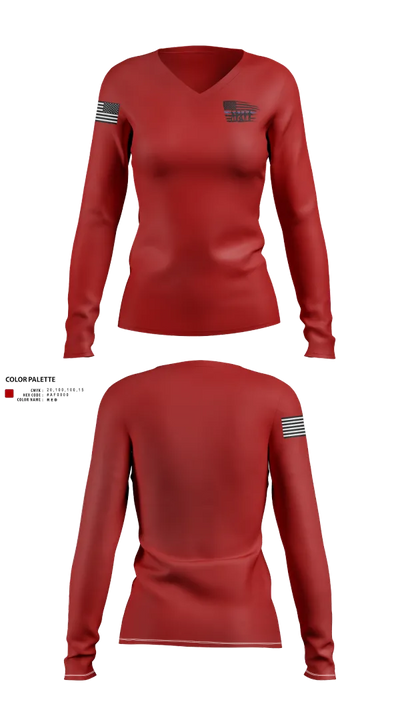 McBee Police Department 4438901 Women's Long Sleeve V-neck Shirt - 23