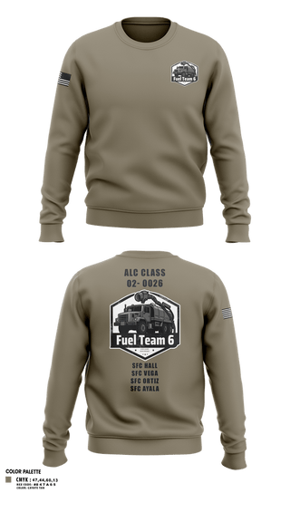 Crew Neck Sweatshirt, Fuel Team 6, Army, Teamtime, Team time, sublimation, custom sports apparel, team uniforms, spirit wear, spiritwear, sports uniforms, custom shirts, team store, custom team store, fundraiser sports, apparel fundraiser