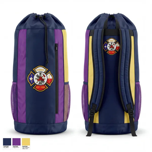 Gear Bag, Sabinal Volunteer Fire Department, Fire Department, Teamtime, Team time, sublimation, custom sports apparel, team uniforms, spirit wear, spiritwear, sports uniforms, custom shirts, team store, custom team store, fundraiser sports, apparel fundraiser