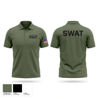 Short Sleeve Performance Polo, Springfield Ohio SWAT, Police, Teamtime, Team time, sublimation, custom sports apparel, team uniforms, spirit wear, spiritwear, sports uniforms, custom shirts, team store, custom team store, fundraiser sports, apparel fundraiser