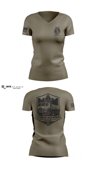 Womens Short Sleeve Vneck Shirt, 118th Military Police Battalion, National Guard, Teamtime, Team time, sublimation, custom sports apparel, team uniforms, spirit wear, spiritwear, sports uniforms, custom shirts, team store, custom team store, fundraiser sports, apparel fundraiser