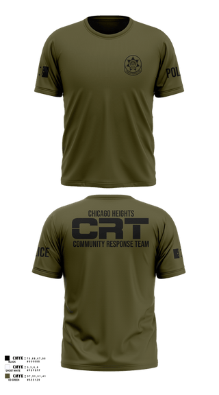 Short Sleeve Performance Shirt, Chicago Heights Community Response Team, Police, Teamtime, Team time, sublimation, custom sports apparel, team uniforms, spirit wear, spiritwear, sports uniforms, custom shirts, team store, custom team store, fundraiser sports, apparel fundraiser