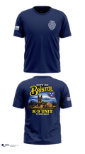 Bristol Tennessee Police Department K9 Unit 84290407 Old School Cotton Feel Shirt - 1
