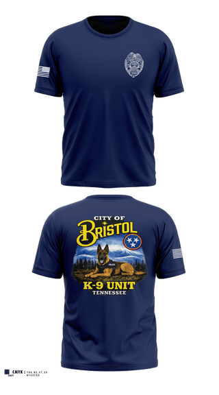 Old School Cotton Feel Shirt, Bristol Tennessee Police Department K9 Unit, Police, Teamtime, Team time, sublimation, custom sports apparel, team uniforms, spirit wear, spiritwear, sports uniforms, custom shirts, team store, custom team store, fundraiser sports, apparel fundraiser