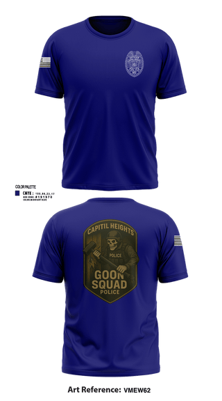Short Sleeve Performance Shirt, Capitol Heights Police Dept., Police, Teamtime, Team time, sublimation, custom sports apparel, team uniforms, spirit wear, spiritwear, sports uniforms, custom shirts, team store, custom team store, fundraiser sports, apparel fundraiser